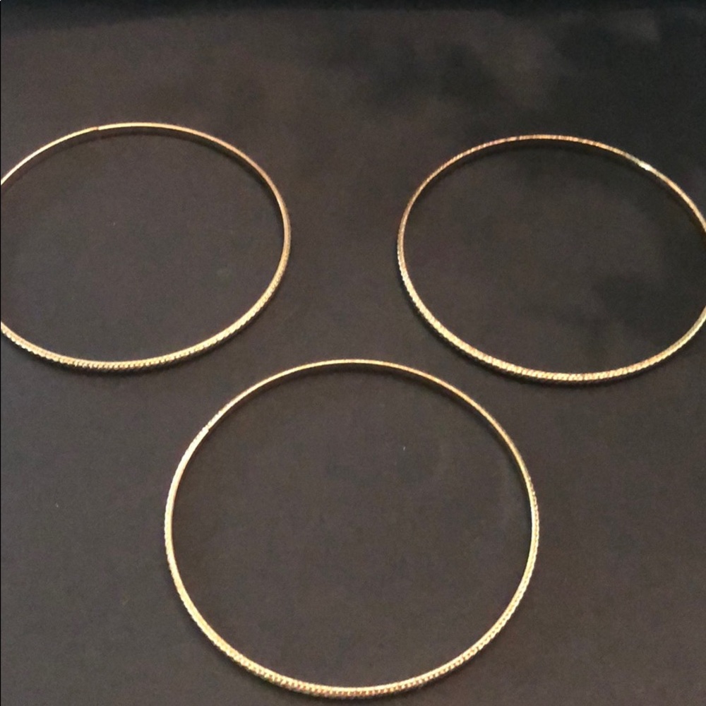 3-stack gold plated bangles - Picture 2 of 4